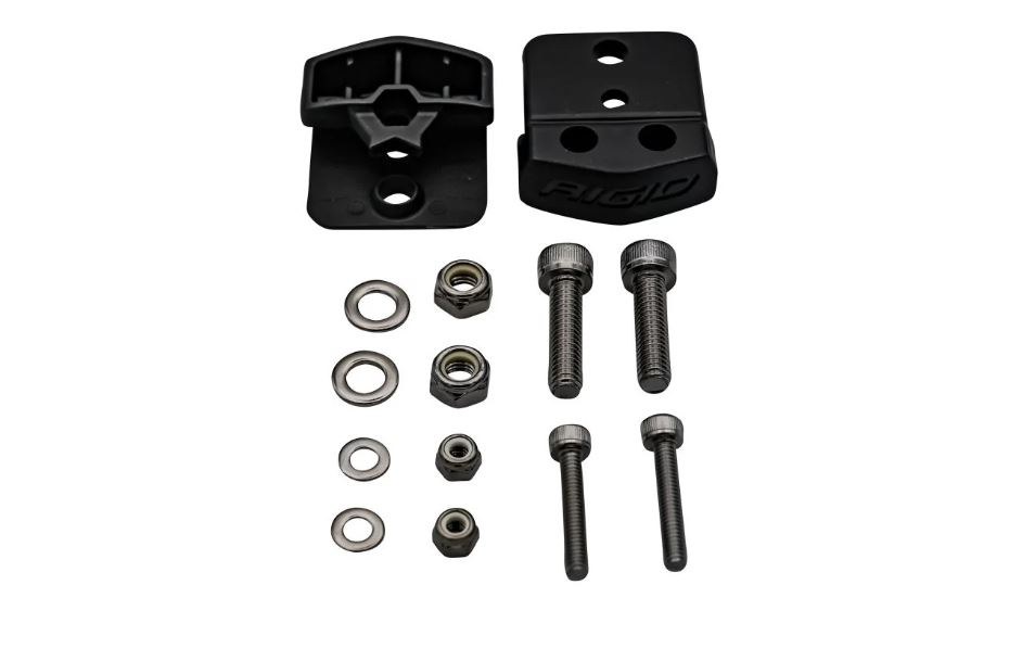 Rigid Industries Driving/ Fog Light Mounting Bracket, Bolt-On, Powder Coated, Mounts One Light, Steel, Single, Only Bushing and Hardware – 300430