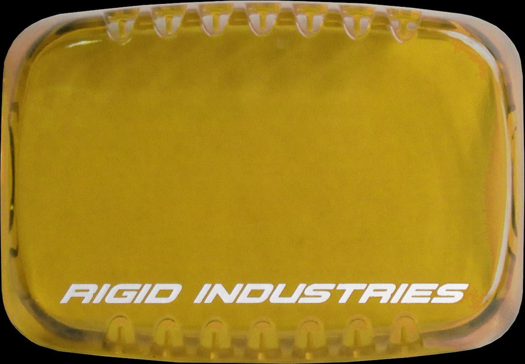 Rigid Industries Driving/ Fog Light Cover, Srm Series, 3 Inch X 2-1/16 Inch Rectangular, Amber, Polycarbonate, With Rigid Industries Text – 301933