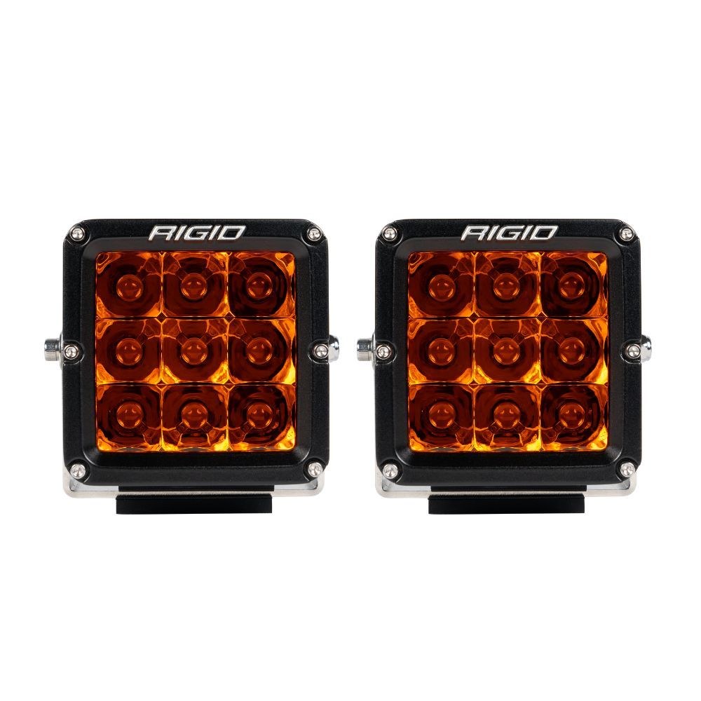 Rigid Industries Driving/ Fog Light, D-XL Pro, LED Bulb, 4 Inch Square, 55 Watt Bulbs Amp Draw 3.9 Amp, Spot Beam, 7128 Raw Lumens – 322214