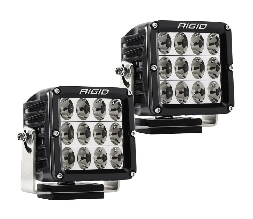 Rigid Industries Driving/ Fog Light, D2 XL Series, LED Bulb, 12 LED Bulbs, 4 Inch Square, 89 Watt Bulbs Amp Draw 6.36 Amp, Driving Beam – 322613