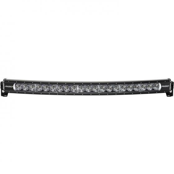 Rigid Industries Light Bar, Radiance+, LED Bulb, 40 Inch Length Curved, 21 Clear Bulbs, Multi Color Option Back Lighting – 340053