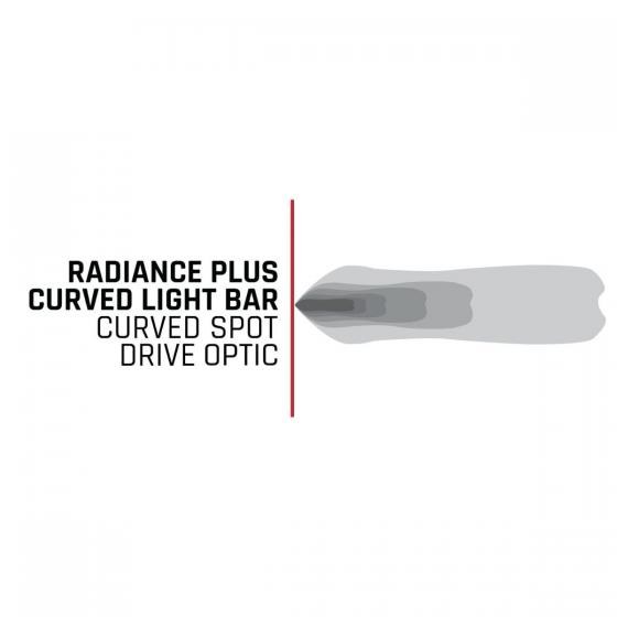 Rigid Industries Light Bar, Radiance+, LED Bulb, 40 Inch Length Curved, 21 Clear Bulbs, Multi Color Option Back Lighting – 340053