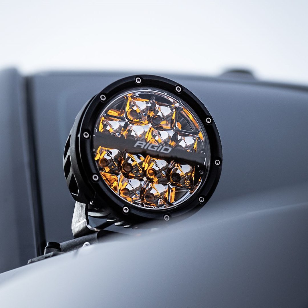 Rigid Industries Driving/ Fog Light, 360 Series, LED Bulb, Clear Bulbs, 4 Inch Round, 28 Watt, Driving Beam with Backlight – 36117-SHREDDY