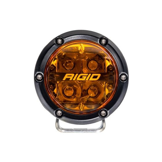 Rigid Industries Driving/ Fog Light, 360-Series Pro, LED Bulb, 4 Clear Bulbs, 4 Inch Round, 28 Watt/ Amp Draw 2 Amp, Spot Beam – 36123