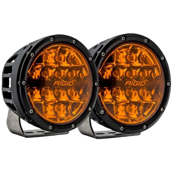 Rigid Industries Driving/ Fog Light, 360-Series Pro, LED Bulb, 12 Clear Bulbs, 6 Inch Round, 72 Watt/ Amp Draw 5.1 Amp, Spot Beam – 36210
