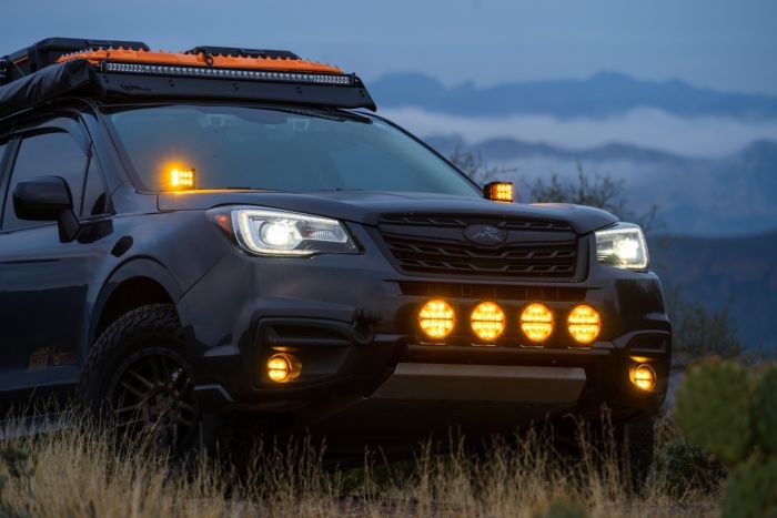 Rigid Industries Driving/ Fog Light, 360-Series Pro, LED Bulb, 12 Clear Bulbs, 6 Inch Round, 72 Watt/ Amp Draw 5.1 Amp, Spot Beam – 36210