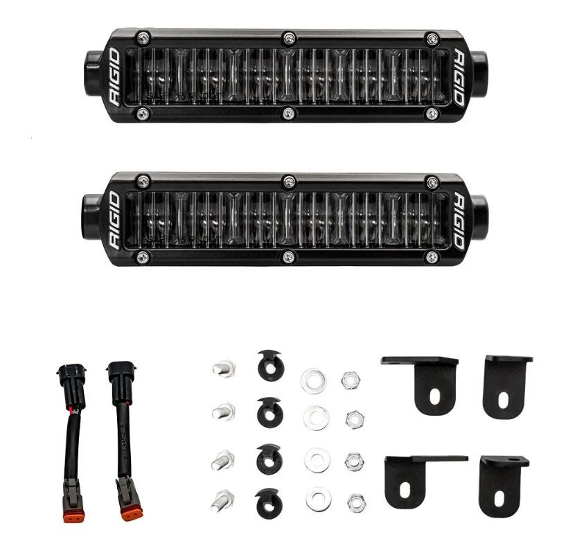 Rigid Industries Driving/ Fog Light, Sr-Series, LED Bulb, White Bulb, 6 Inch Rectangular, 21 Watt Bulbs at 1.5 Amp Draw, SAE Fog Beam – 37202