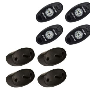Rigid Industries Underbody Light Kit, A-Series Rock, Underbody Mount, LED, Cool White Light, Clear Lens, 16 Watts – 400203