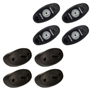 Rigid Industries Underbody Light Kit, A-Series Rock, Underbody Mount, LED, Red Light, Clear Lens, 16 Watts – 400213