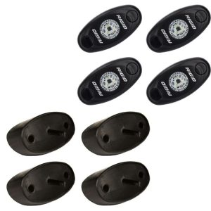Rigid Industries Underbody Light Kit, A-Series Rock, Underbody Mount, LED, Blue Light, Clear Lens, 16 Watts – 400233
