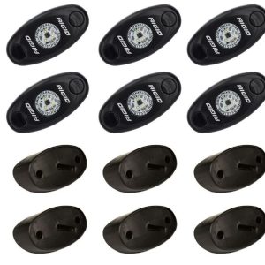 Rigid Industries Underbody Light Kit, A-Series Rock, Underbody Mount, LED, Cool White Light, Clear Lens, 24 Watts – 400253