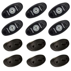 Rigid Industries Underbody Light Kit, A-Series Rock, Underbody Mount, LED, Red Light, Clear Lens, 24 Watts – 400263