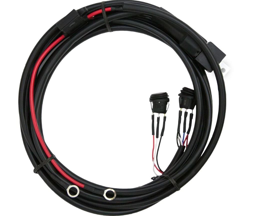 Rigid Industries Light Bar Wiring Harness, Radiance, For Radiance Series Lights, Multi-Trigger with 2 Switch Single Relay – 40200