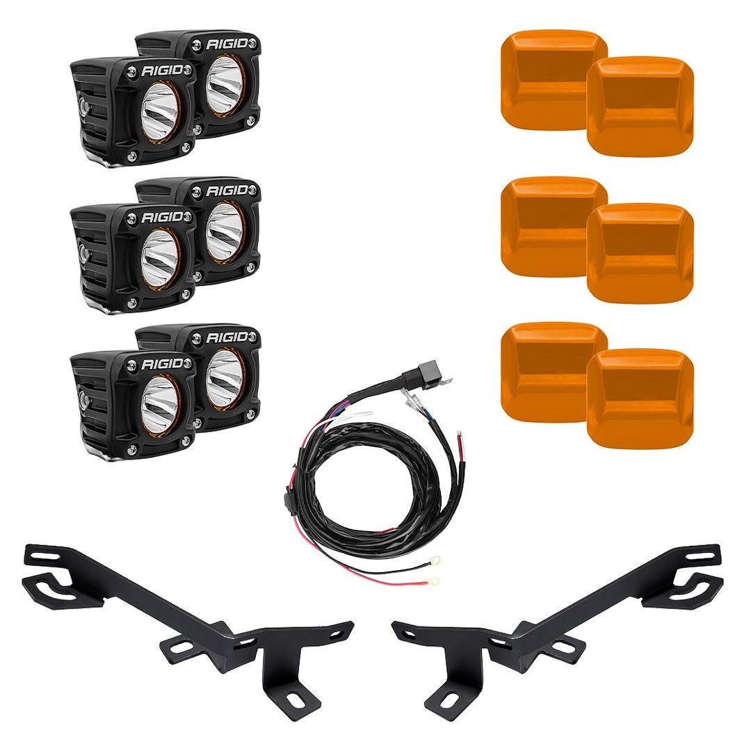 Rigid Industries Driving/ Fog Light, Revolve, LED Bulb, Amber Bulb, 2.3 Inch Length X 2.7 Inch Height, 22 Watt Bulb, 1.4 Amp Draw at 14 Volt – 41637