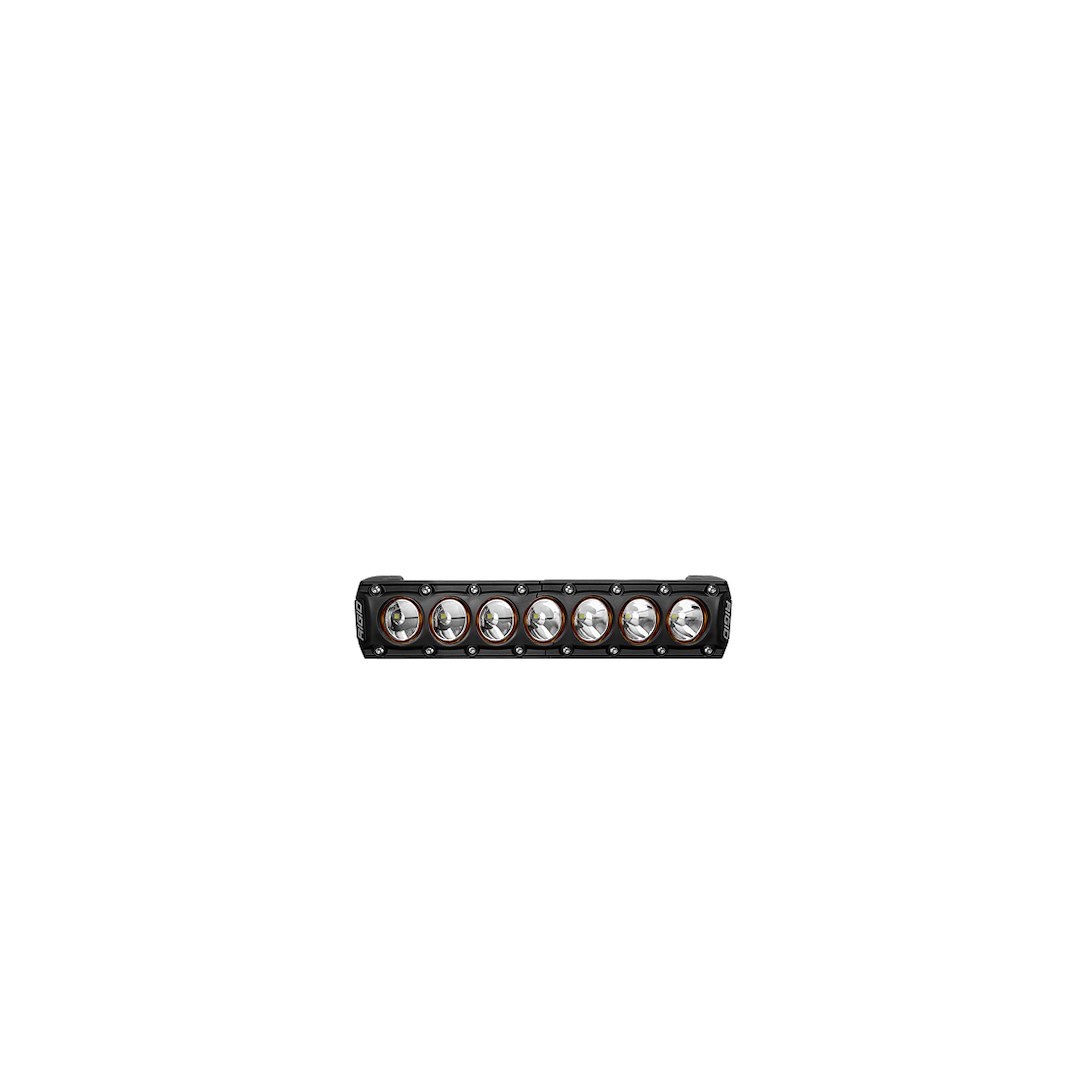 Rigid Industries Light Bar, Revolve, LED Bulb, 10 Inch Length, 7 Amber LED Bulbs, 47 Watt Bulb, 2.9 Amp Draw at 14 Volt, Broad Spot Beam – 41638