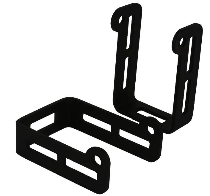 Rigid Industries Driving/ Fog Light Mounting Bracket, Universal Mount, Mounts 2 D-Series Lights, Powder Coated Black Stainless Steel – 46537