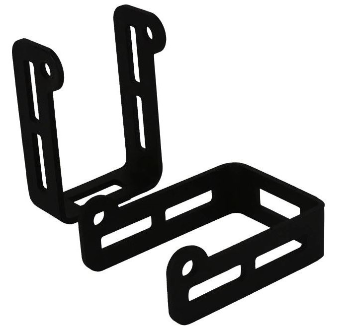 Rigid Industries Driving/ Fog Light Mounting Bracket, Universal Mount, Mounts 2 D-Series Lights, Powder Coated Black Stainless Steel – 46537