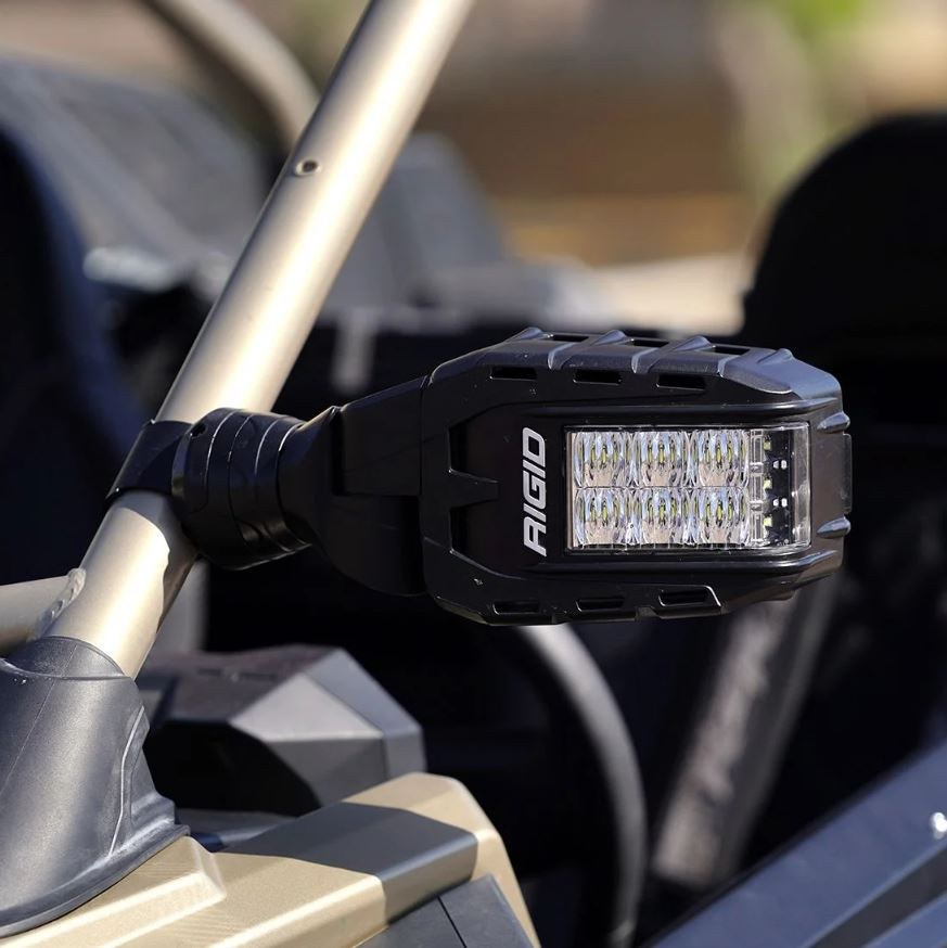 Rigid Industries Driving/ Fog Light Mounting Bracket, Clamp-On, Mounts One Light, Black, Single, With Mounting Hardware – 46594