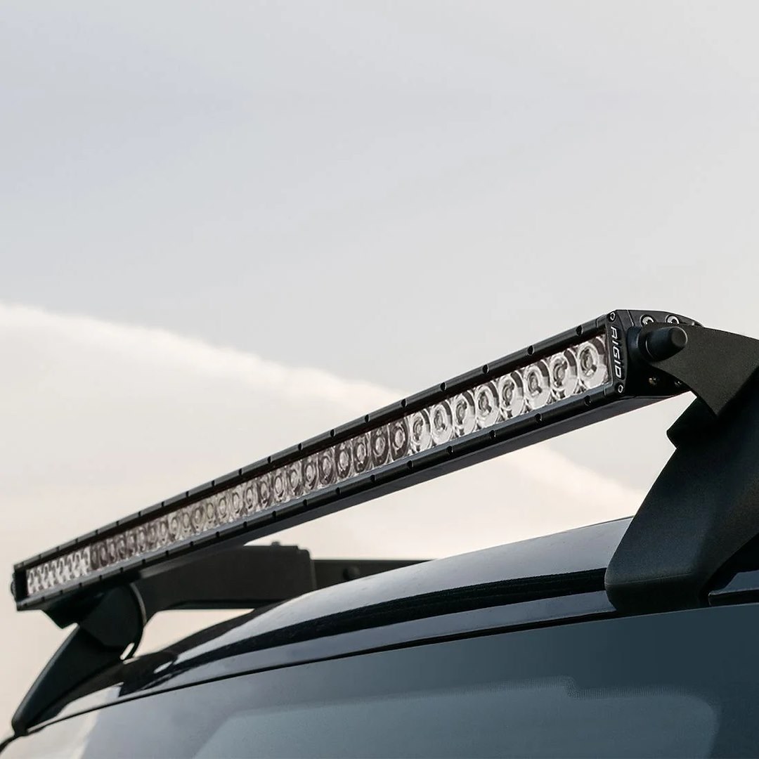 Rigid Industries Light Bar Mounting Kit, Sr Series, Roof Mount, Mounts 40 Inch Sr-Series Spot/Flood Combo Light Bar, Powder Coated, Black – 46726