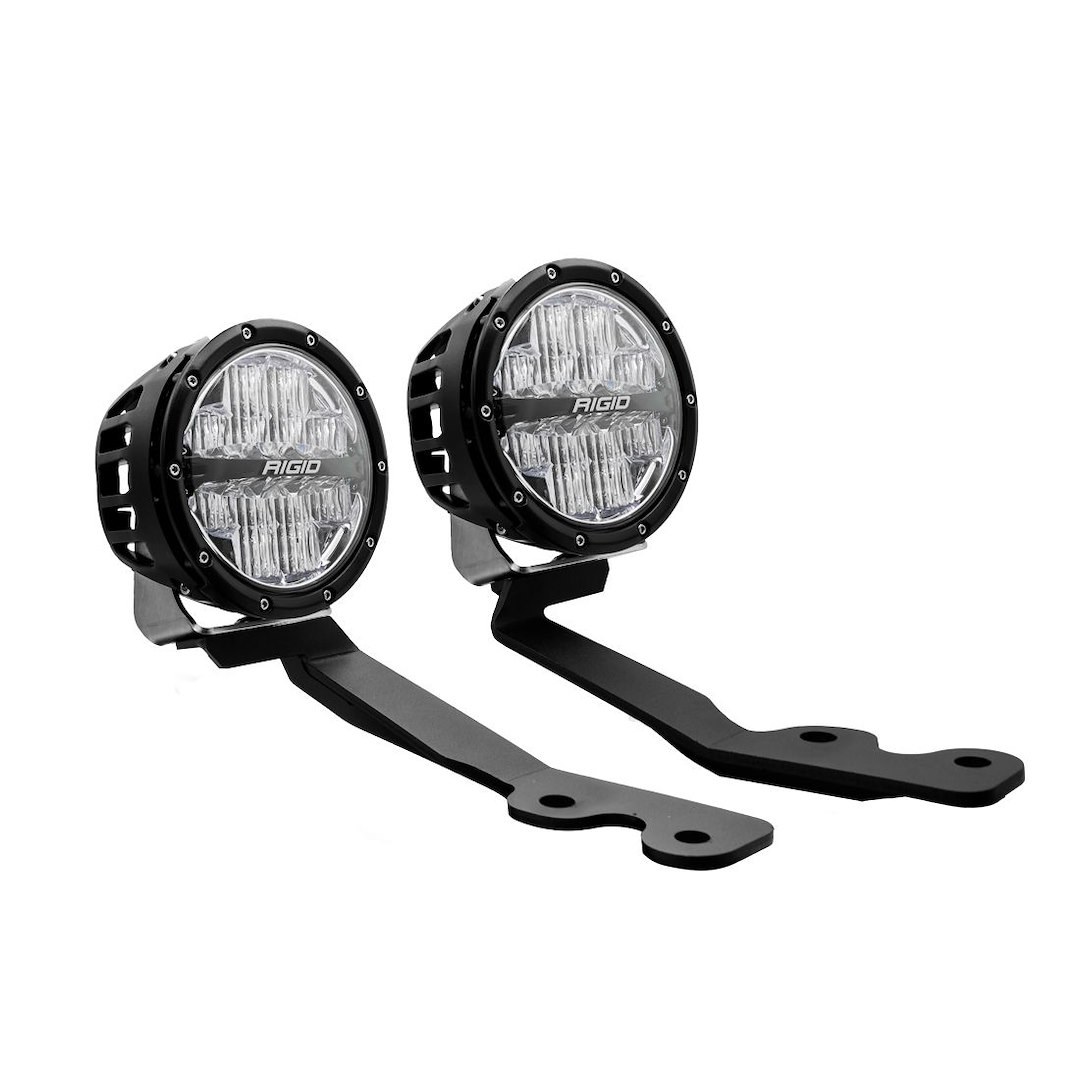 Rigid Industries Driving/ Fog Light, 360 Series, LED Bulb, 12 Clear LED with Amber Backlighting, 6 Inch Round, 72 Watt, 4.85 Amp Draw – 46806