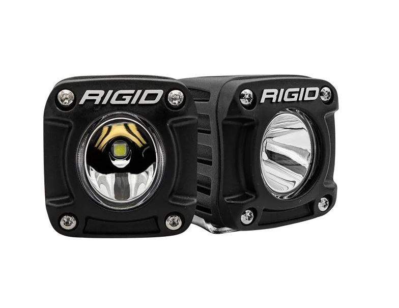 Rigid Industries Driving/ Fog Light, Revolve, LED Bulb, 2.3 Inch Square, 22 Watt Bulbs Amp Draw 1.4 Amp at 12 Volt, Spot Beam – 490613