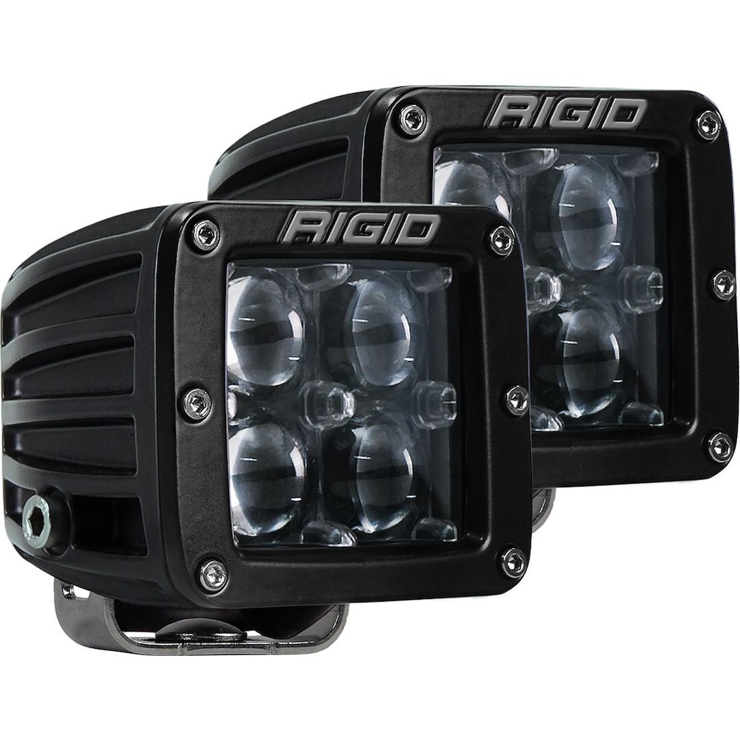 Rigid Industries Driving/ Fog Light, D2-Series (dually), LED Bulb, 4 LED Clear Bulb, 3-3/16 Inch Square, 20.1 Watt Bulbs Amp Draw 2.14 Amp – 504713