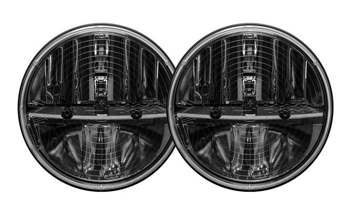 Rigid Industries Headlight Assembly, Truck-Lite ®, LED Bulb, Universal Standard Beam, Clear LED Bulb, Clear Polycarbonate Heated Lens – 55004