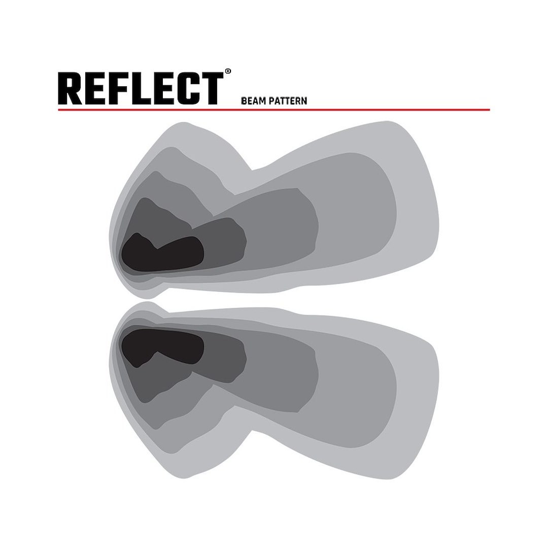 Rigid Industries Exterior Mirror, Reflect, Aftermarket Replacement, Set of 2, Black Housing, Electric, Foldaway, Without Heated Mirrors – 64011