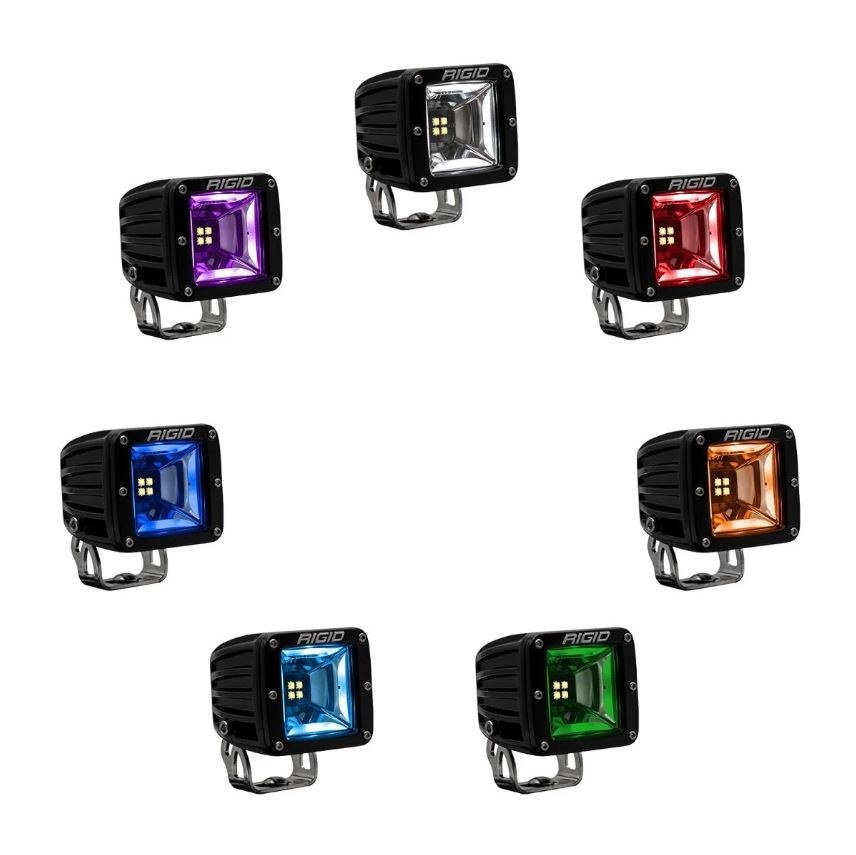 Rigid Industries Driving/ Fog Light, Radiance+, LED Bulb, 4 LED Clear Bulb, 3.2 Inch Square, 1.7 Amp Draw at 14 Volt, 24 Watt, 2970 Lumens – 682053