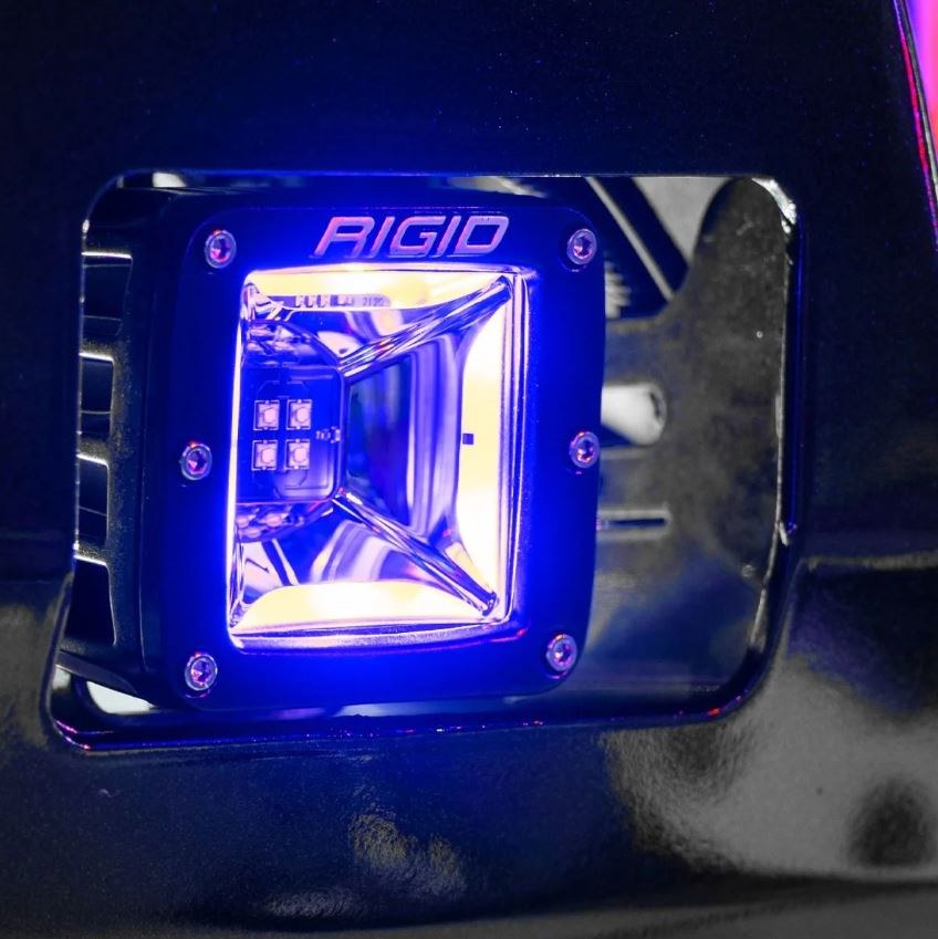 Rigid Industries Driving/ Fog Light, Radiance+, LED Bulb, 4 LED Clear Bulb, 3.2 Inch Square, 1.7 Amp Draw at 14 Volt, 24 Watt, 2970 Lumens – 682053