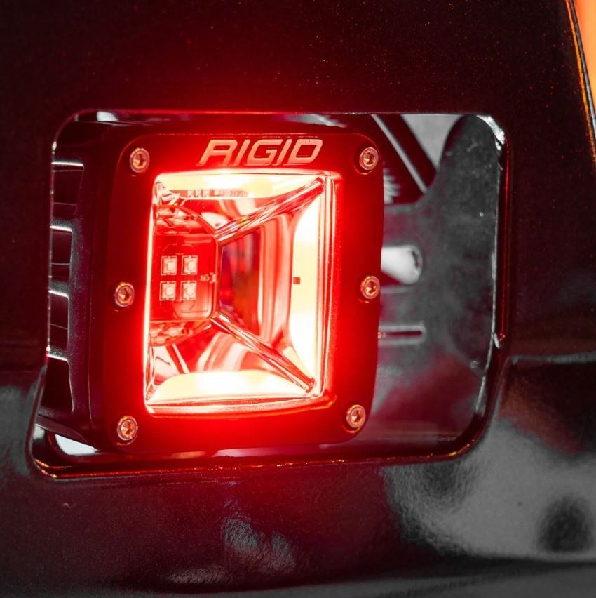 Rigid Industries Driving/ Fog Light, Radiance+, LED Bulb, 4 LED Clear Bulb, 3.2 Inch Square, 1.7 Amp Draw at 14 Volt, 24 Watt, 2970 Lumens – 682053