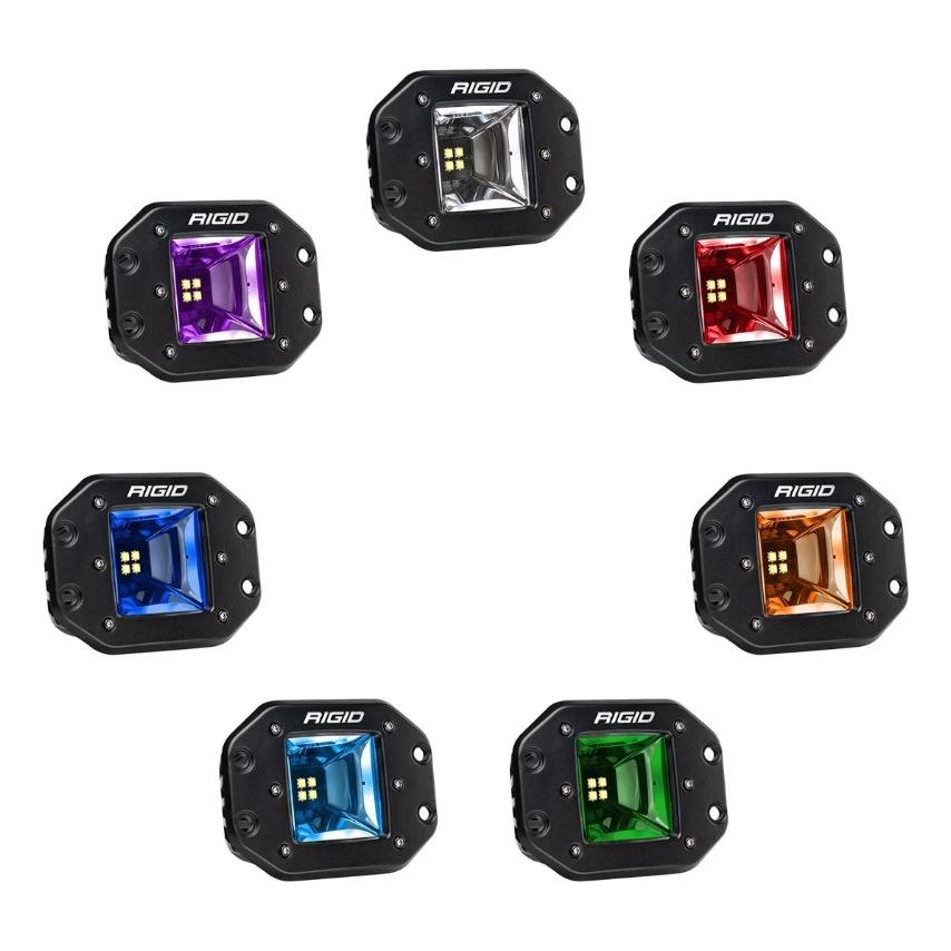 Rigid Industries Driving/ Fog Light, Radiance+, LED Bulb, 4 LED Clear Bulb, 4.8 Inch X 3.6 Inch Rectangular, 1.7 Amp Draw at 14 Volt, 24 Watt – 682153