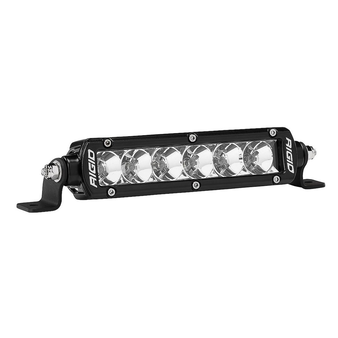 Rigid Industries Light Bar, Sr Series, LED, 6 Inch Length, 6 Clear Bulb, 47 Watt/ 3.36 Amp Draw, Flood Beam, 4752 Raw Lumens – 906113