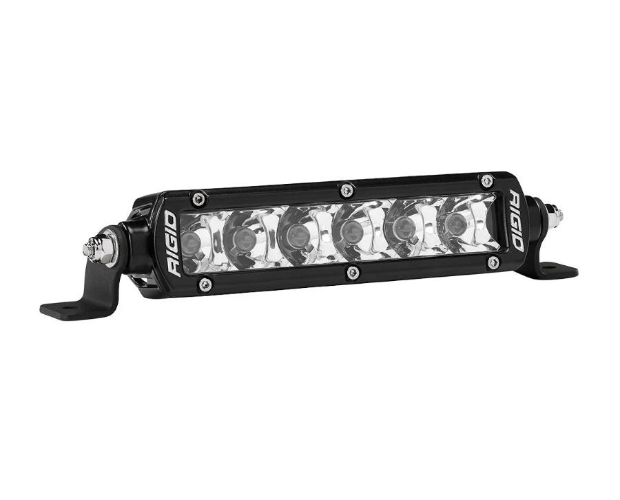Rigid Industries Light Bar, Sr Series, LED, 6 Inch Length, 6 Clear Bulb, 48 Watt/ 3.36 Amp Draw, Spot Beam, 4752 Raw Lumens – 906213