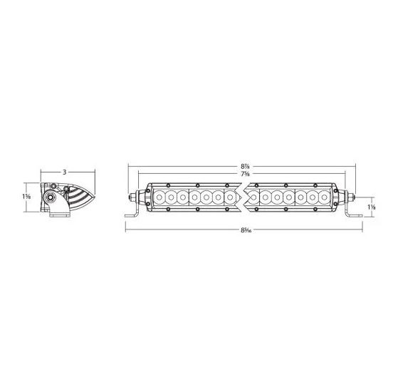 Rigid Industries Light Bar, Sr-Series Pro, LED Bulb, 6 Inch Length, 6 Clear Bulbs, 40 Watt/ Amp Draw 2.9 Amp, Spot/ Drive Combo Beam – 906705