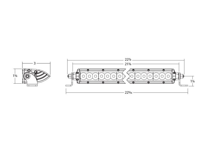 Rigid Industries Light Bar, Sr-Series Pro, LED Bulb, 20 Inch Length, 20 Clear Bulbs, 119 Watt/ Amp Draw 8.5 Amp, Spot/ Drive Combo Beam – 922314