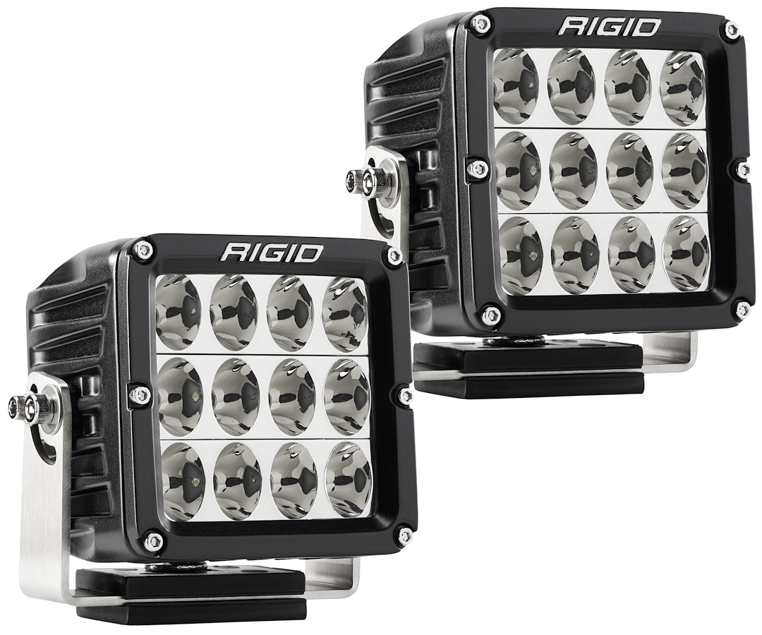 Rigid Industries Driving/ Fog Light, Dually XL, LED Bulb, Driving Beam, Clear Lens, Black Housing, Mining, Set of 2 – C322613-MDXL
