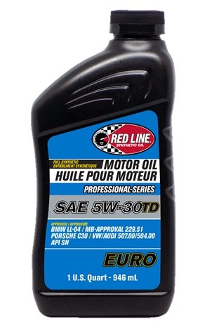 Red Line Oil, Professional Series, SAE 5W-30, Fully Synthetic, 1 Quart Bottle, Single, Turbo Diesel Oil – 12224