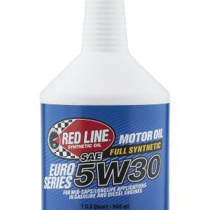 Red Line Oil, Euro-Series, SAE 5W-30, Fully Synthetic, 1 Quart Bottle, Single – 12304