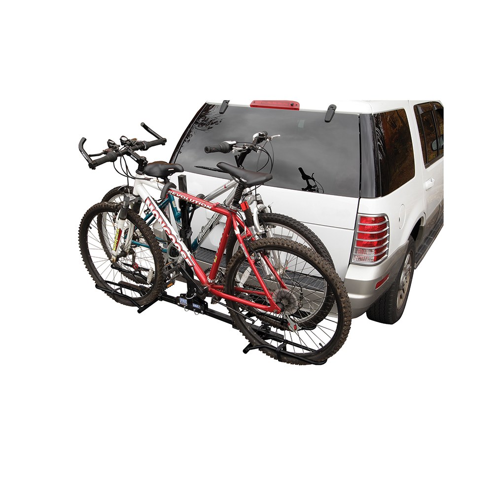 Reese Bike Rack, Explorer, 1-1/4 Inch and 2 Inch Receiver Hitch Mount, Holds 2 Bikes, Up to 90 Pound Weight Capacity, Bike Tire Clamp – 63134