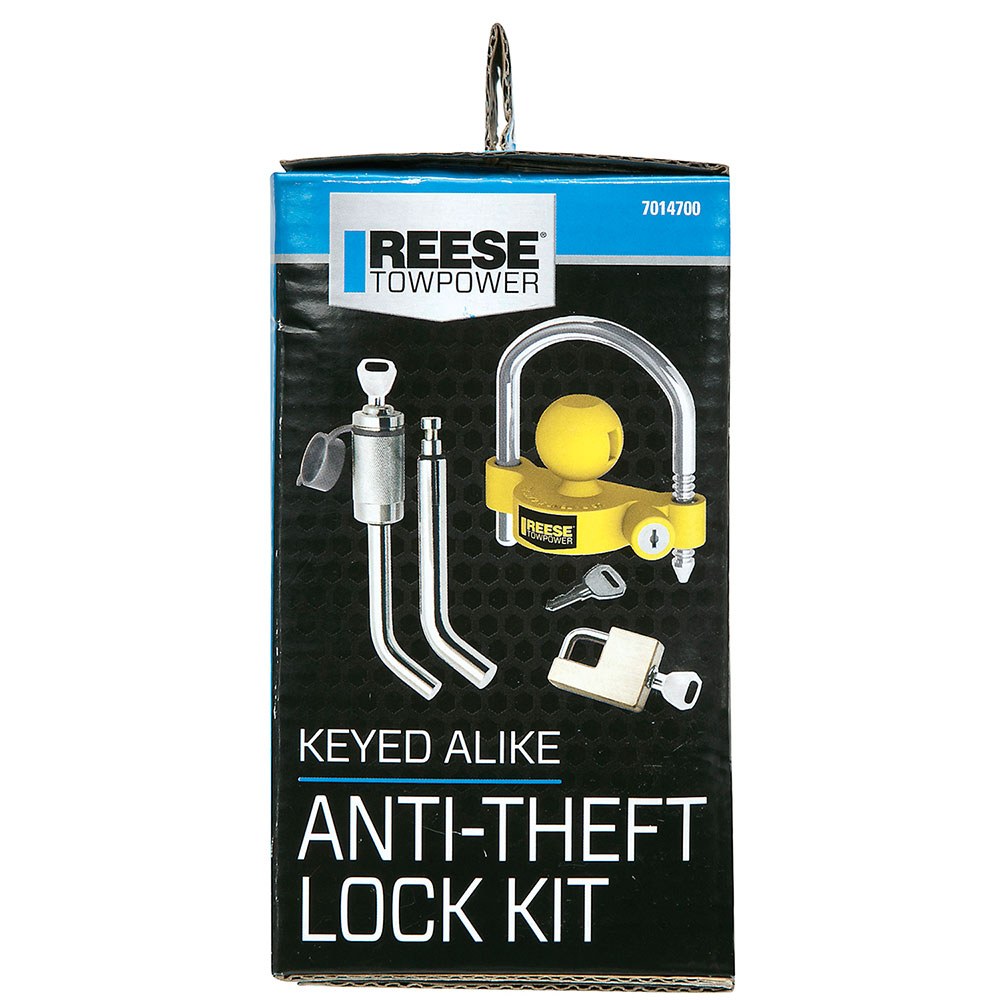 Reese Trailer Hitch Accessory Kit, Towpower, Includes Tongue Lock/ Coupler Lock/ Ball Mount Lock – 7014700