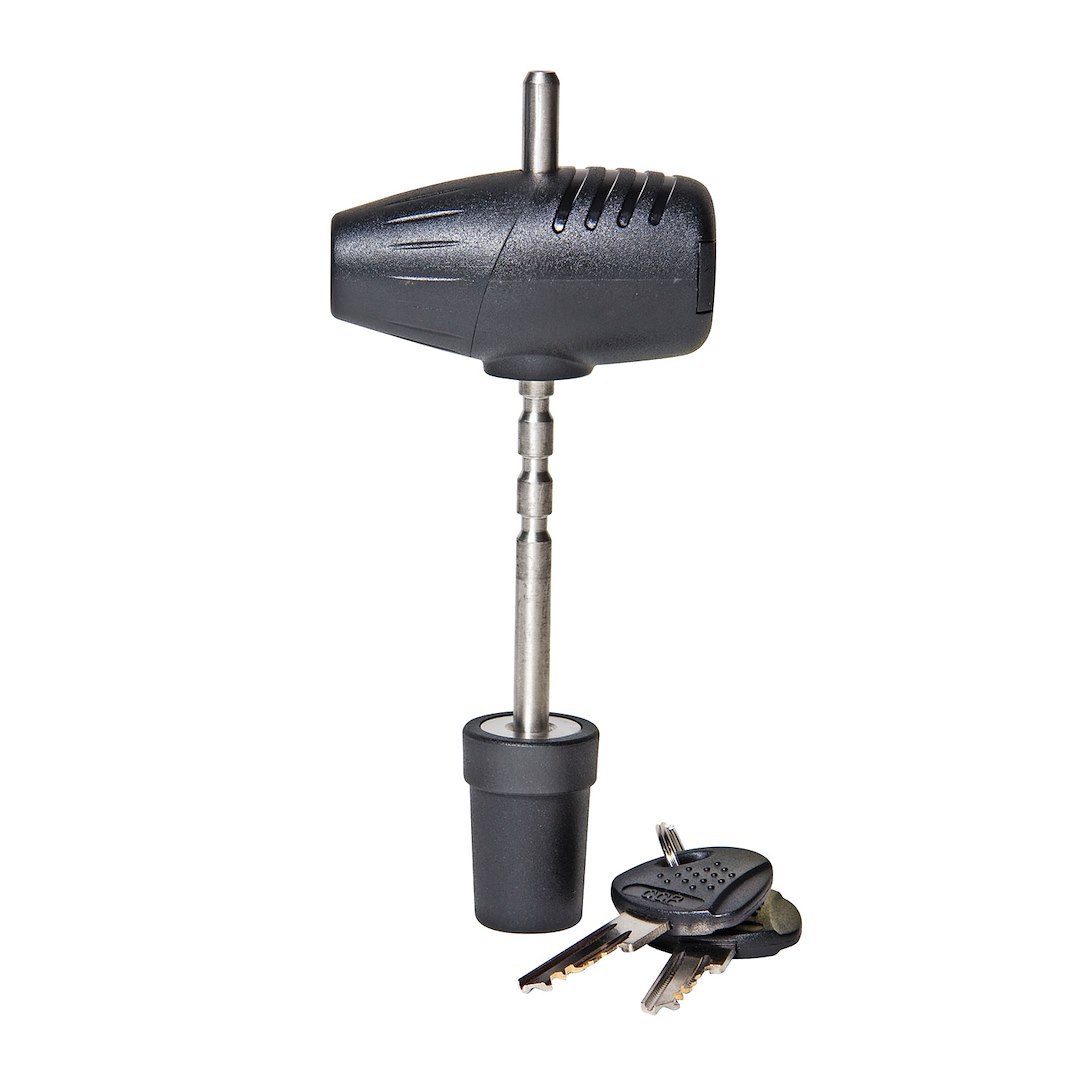 Reese Trailer Coupler Lock, Towpower, Hitch Ball and Clamp Style, Adjustable, With Rotating Head, Yellow, Single – 7031500