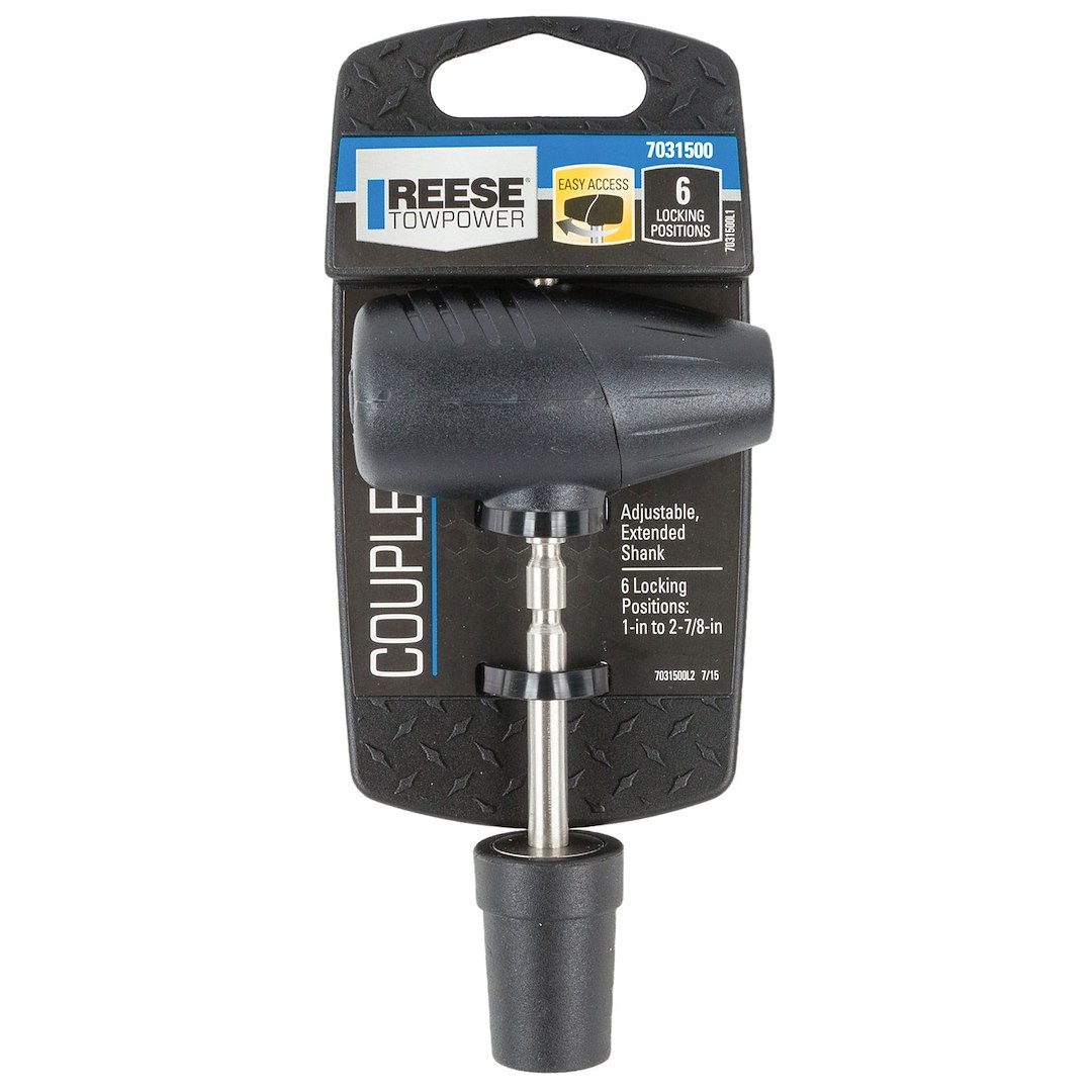 Reese Trailer Coupler Lock, Towpower, Hitch Ball and Clamp Style, Adjustable, With Rotating Head, Yellow, Single – 7031500