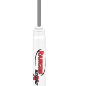 Rancho Shock Absorber, RS5000X, Nitrogen Gas Charged, Non Adjustable Valving, With Shock Boots, White Shock Body with Red Shock Boots – RS55076
