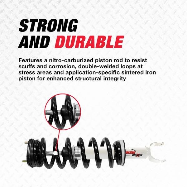 Rancho Shock Absorber, RS55000X, Nitrogen Gas Charged, Non Adjustable Valving, Without Shock Boots, With Coil Spring, Single – RS551830