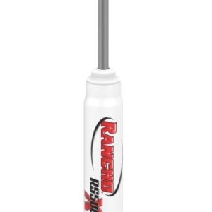 Rancho Shock Absorber, RS5000X, Nitrogen Gas Charged, Non Adjustable Valving, With Shock Boots, White Shock Body with Red Shock Boots – RS55311