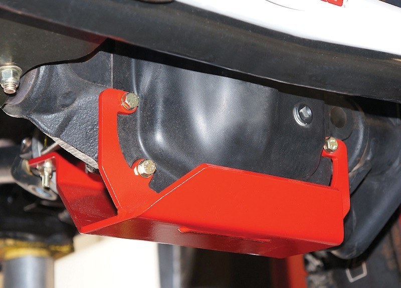 Rancho Skid Plate, Rock Gear ™, Differential Mount, Powder Coated, Red, Steel – RS62148