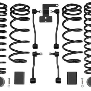 Rancho Lift Kit Suspension, 3 to 4 Inch Front Lift, 3 to 4 Inch Rear Lift, Without Shock Absorbers IN Kit, Black Components – RS66136BK