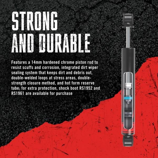 Rancho Shock Absorber, RS7000MT ™, Nitrogen Gas Charged Mono Tube, Non Adjustable, Without Shock Boots, Single – RS77384