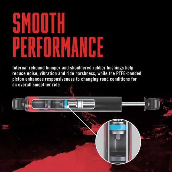 Rancho Steering Stabilizer, RS7000MT ™, Single, Without Brackets/ Without Hardware, Black, Mounts to OE Locations – RS77420